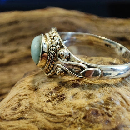 Anello con pietra e filigrana in argento 925 - NARUNA