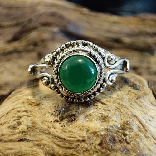 Anello con pietra e filigrana in argento 925 - NARUNA