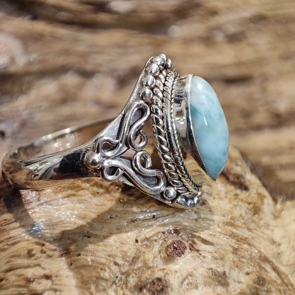 Anello con larimar in argento 925 - SOMOS