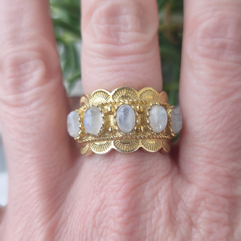 ANELLO Barocco con pietra in ottone - CASANOVA