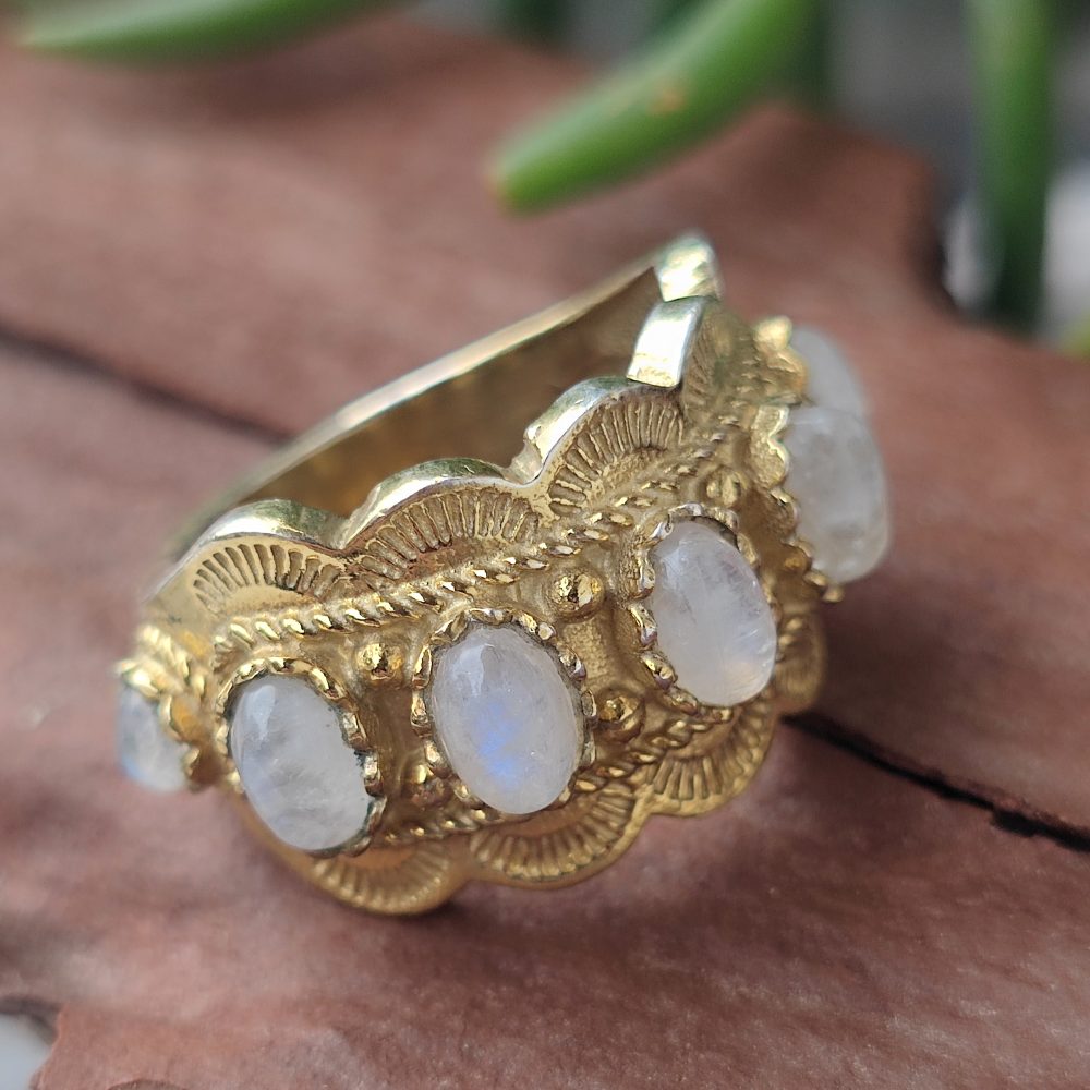 ANELLO Barocco con pietra in ottone - CASANOVA