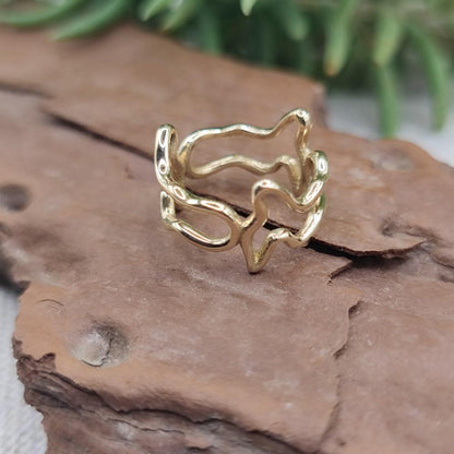 Anello in bronzo giallo 925 Elba a Porter - ELBA light#materiale_bronzo-giallo
