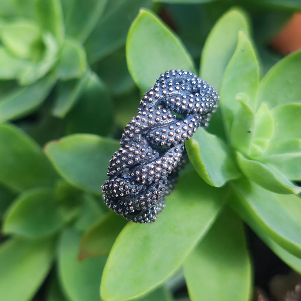 Anello a catena groumette in argento 925 - BEDANA