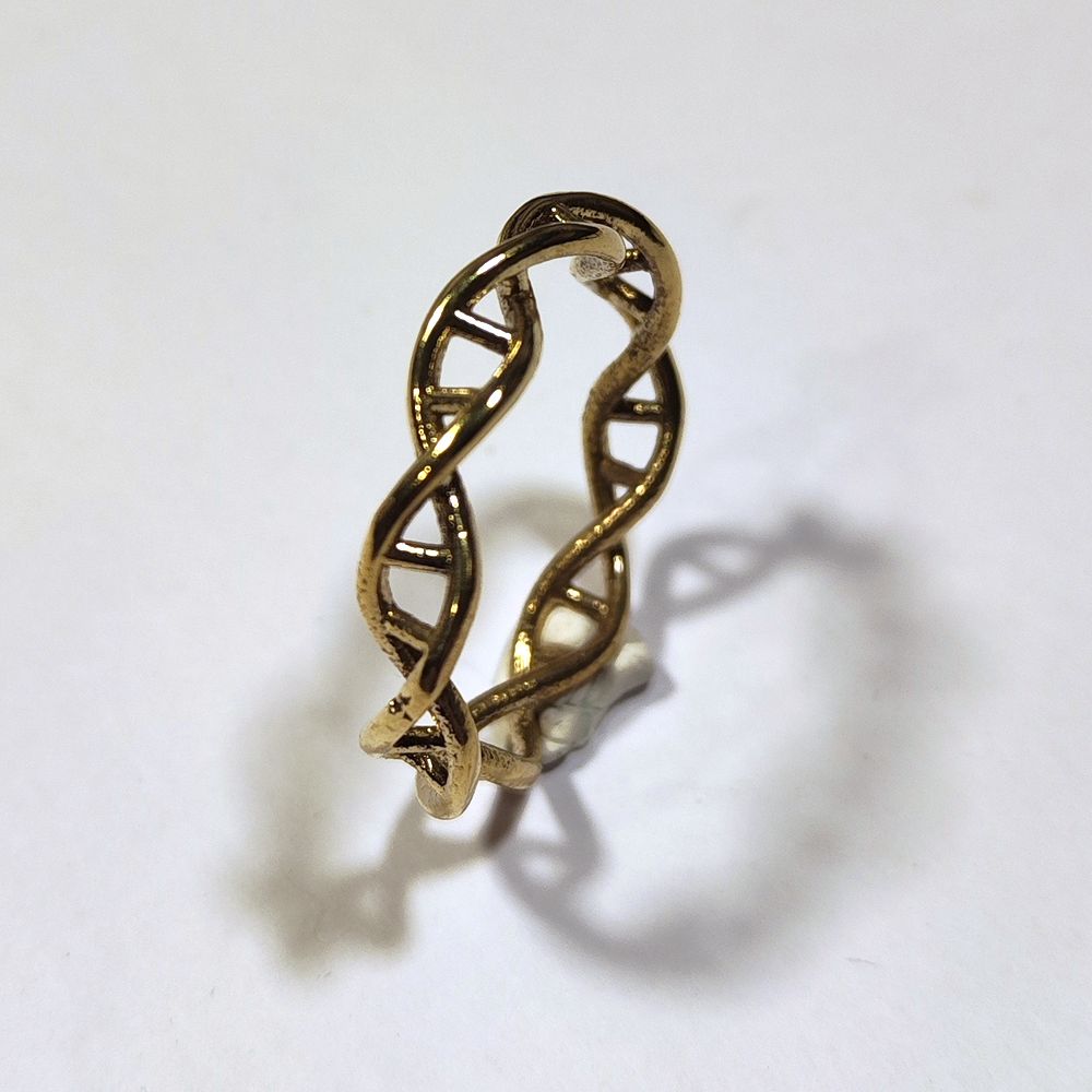 ANELLO DNA artigianale in ottone