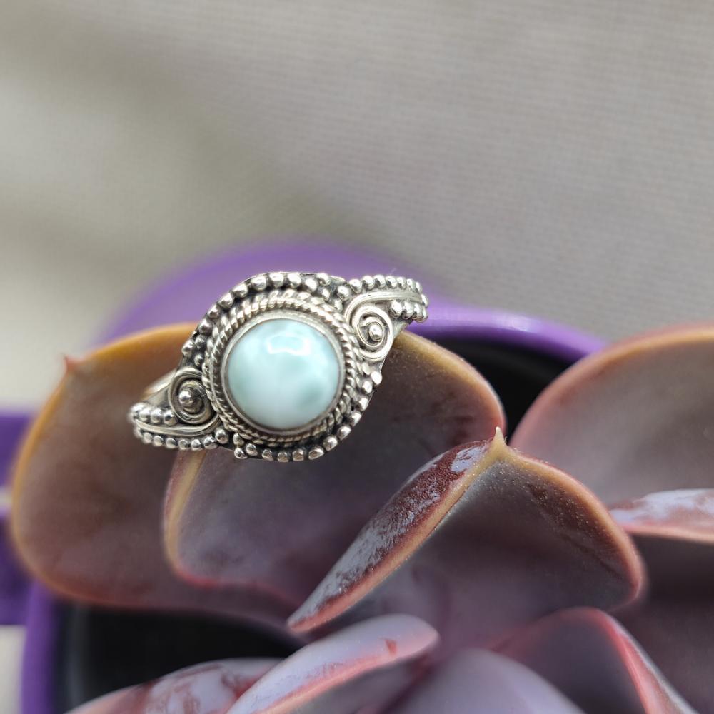 Anello etnico in argento 925 con pietra - ADONI
