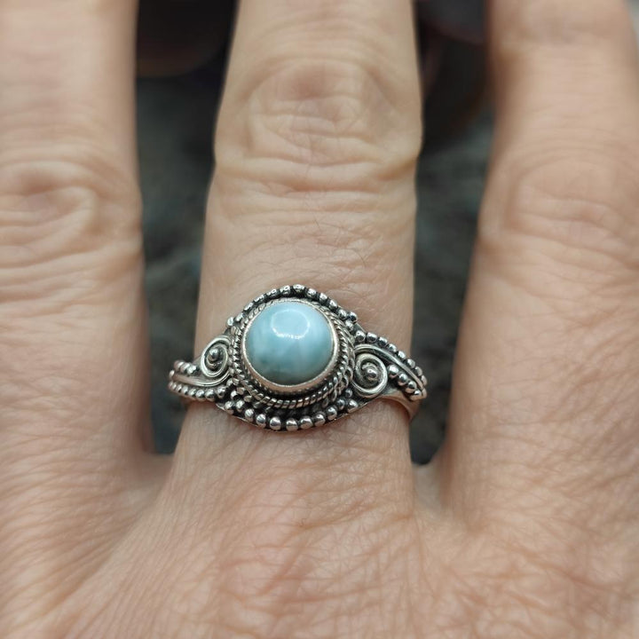 Anello etnico in argento 925 con pietra - ADONI