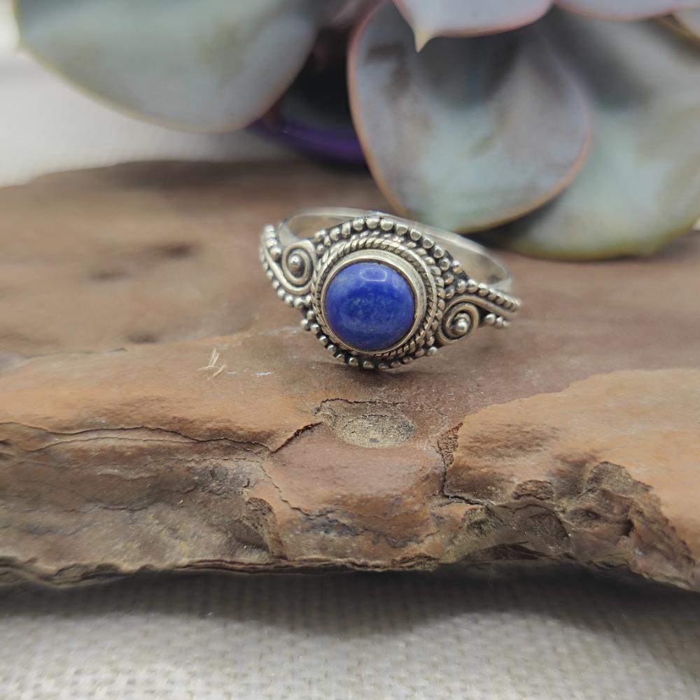 Anello etnico in argento 925 con pietra - ADONI