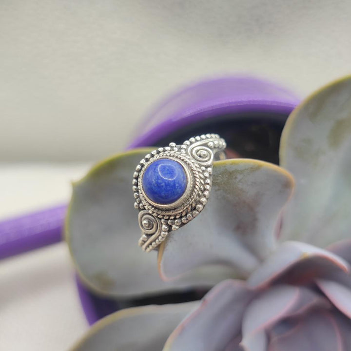Anello etnico in argento 925 con pietra - ADONI