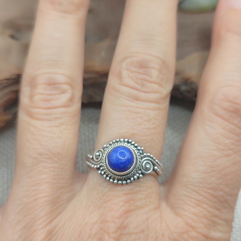 Anello etnico in argento 925 con pietra - ADONI