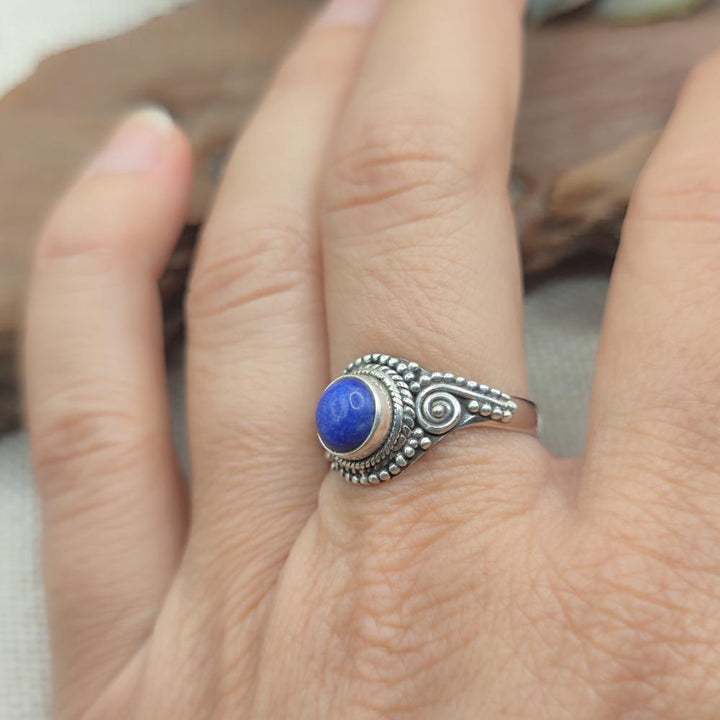 Anello etnico in argento 925 con pietra - ADONI