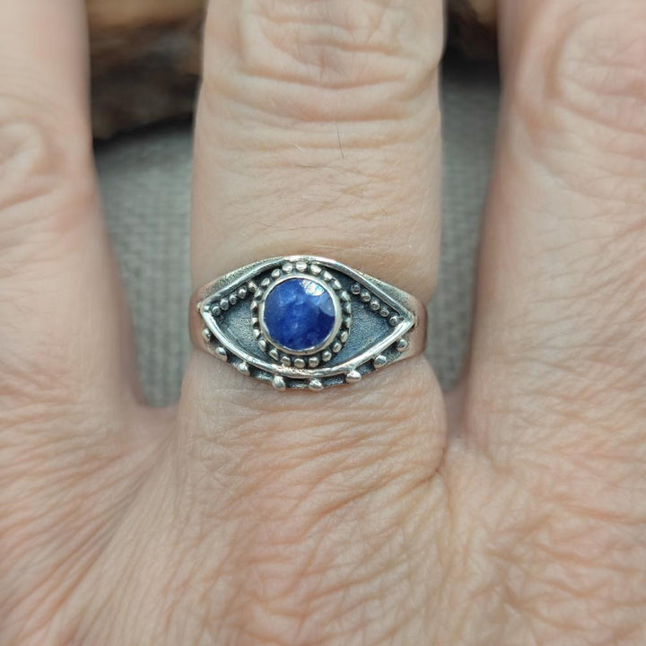 Anello etnico in argento 925 con pietra - NANDYALA