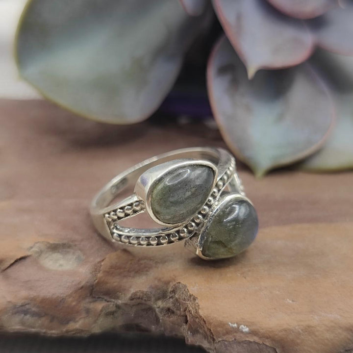 Anello etnico in argento 925 con pietra - BHEEMUNIPATNAM