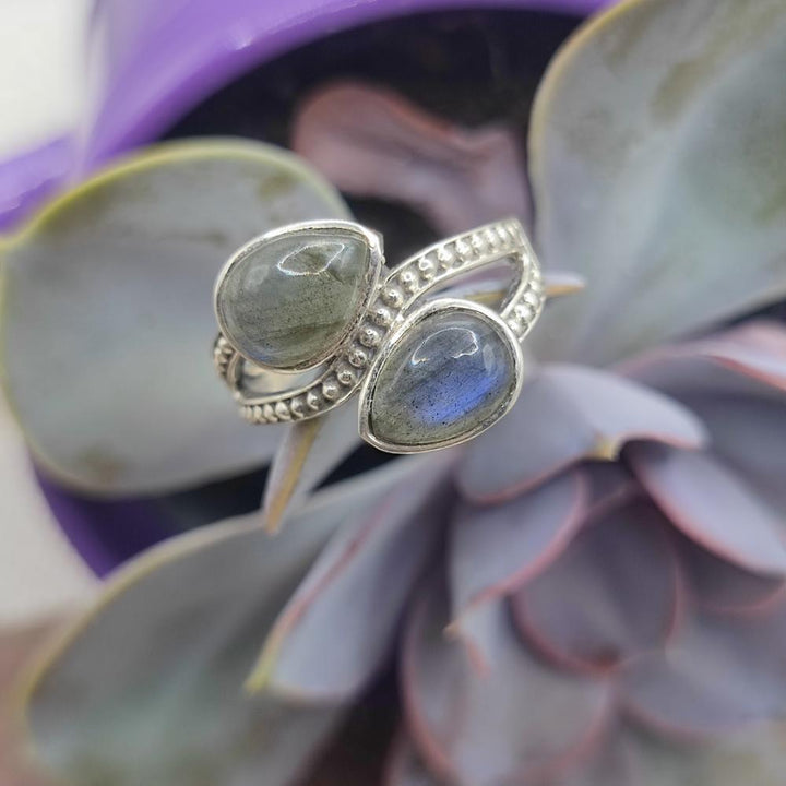 Anello etnico in argento 925 con pietra - BHEEMUNIPATNAM