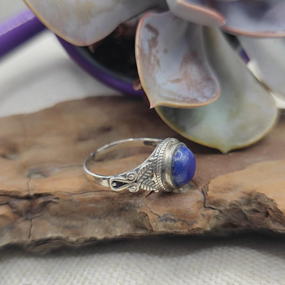 Anello etnico in argento 925 con pietra - CHOUTUPALL