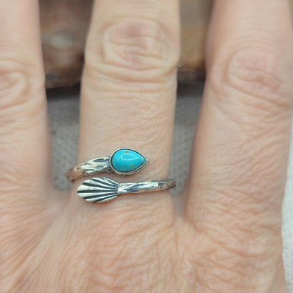 Anello etnico in argento 925 con pietra - HINDUPUR
