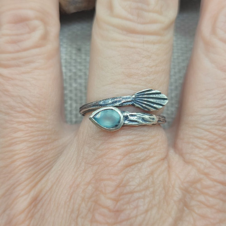 Anello etnico in argento 925 con pietra - HINDUPUR