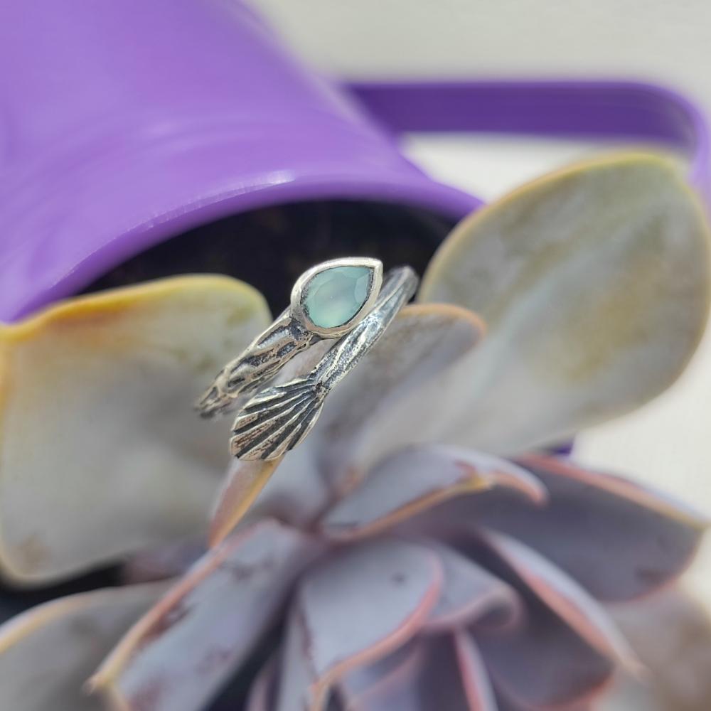 Anello etnico in argento 925 con pietra - HINDUPUR