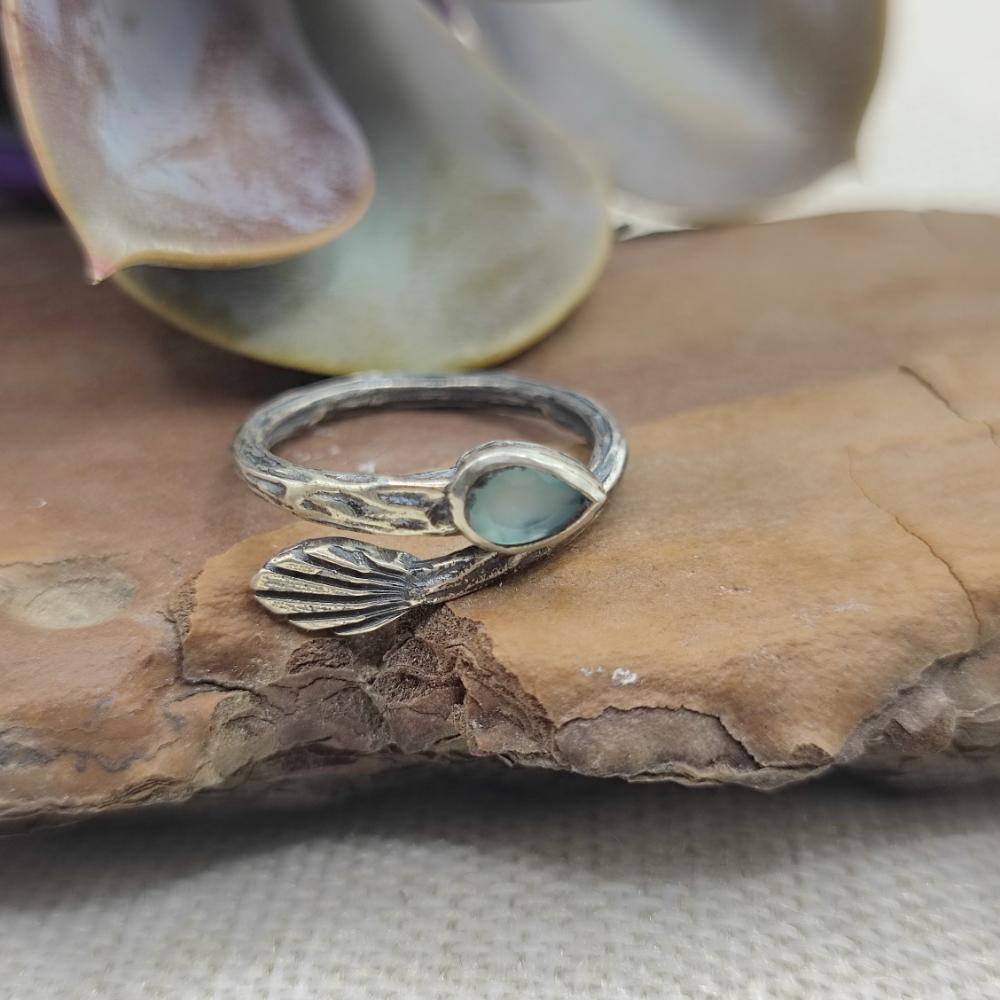 Anello etnico in argento 925 con pietra - HINDUPUR