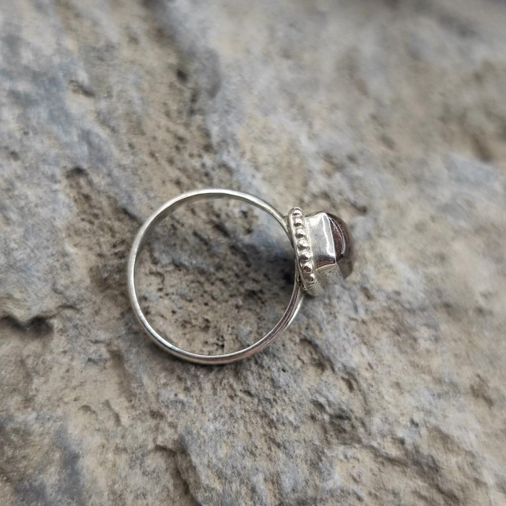 Anello etnico in argento 925 con bronzite - KAVITA