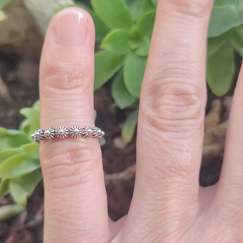 Anello in argento 925 con fiori - FLOWER