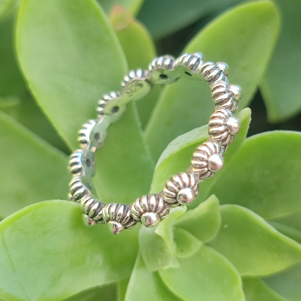 Anello in argento 925 con fiori - FLOWER