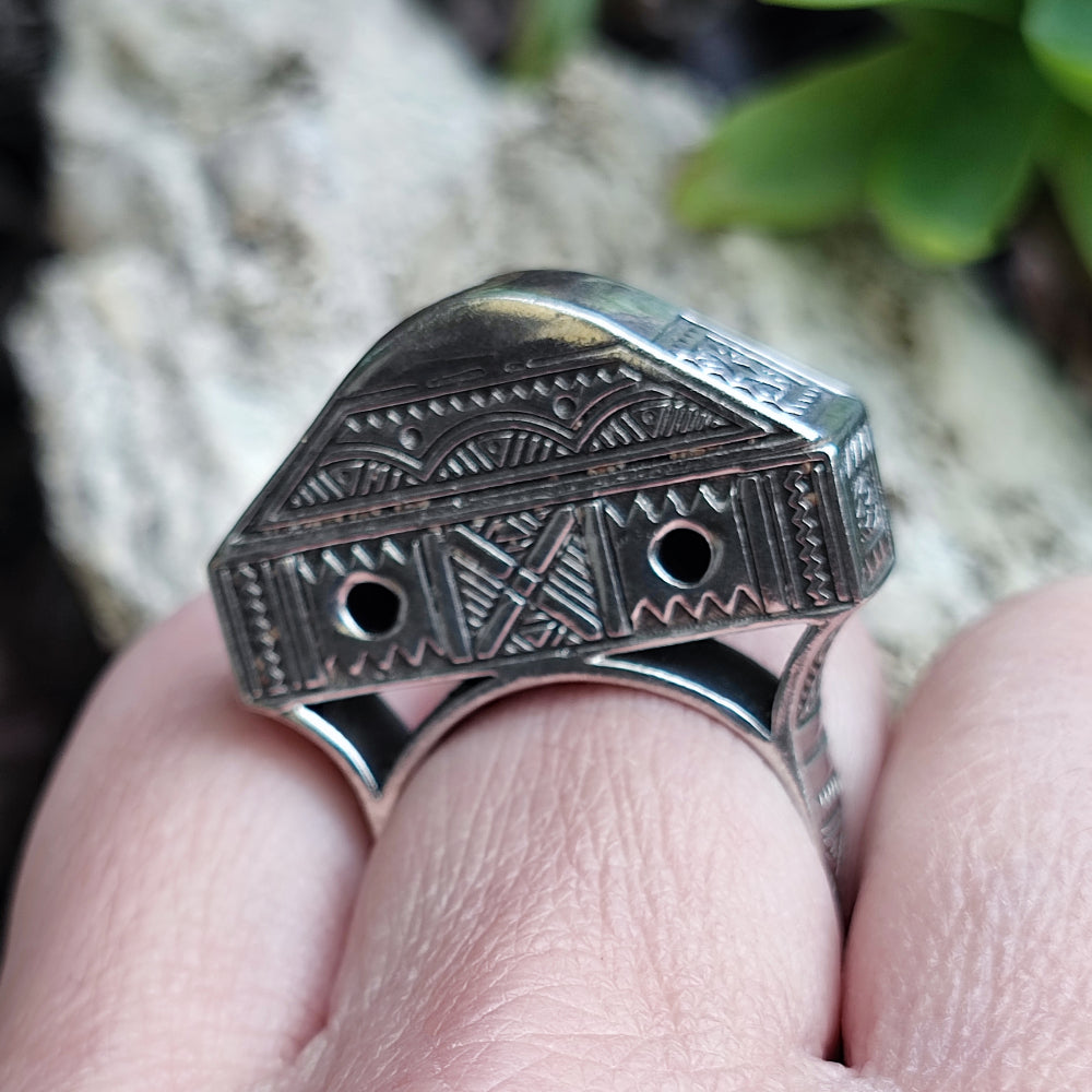 Anello etnico artigianale in argento 925 - HEEMAR