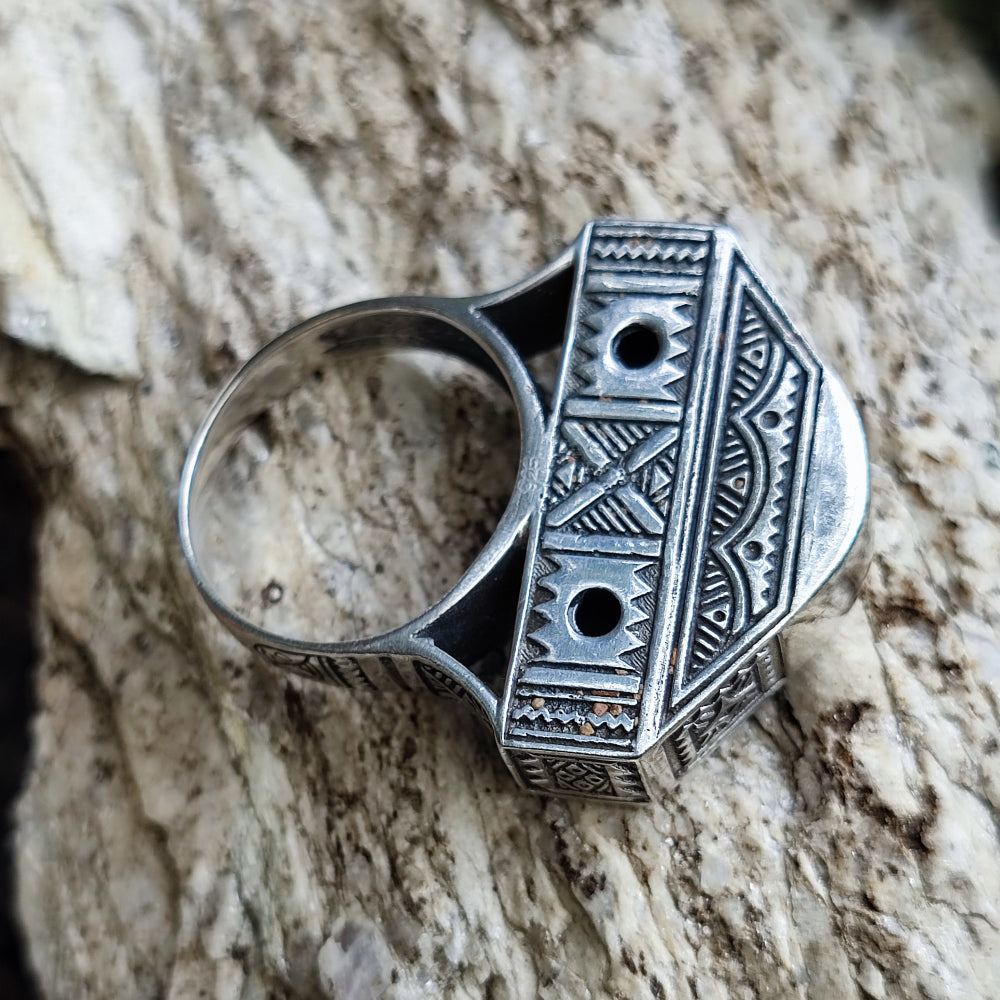 Anello etnico artigianale in argento 925 - HEEMAR