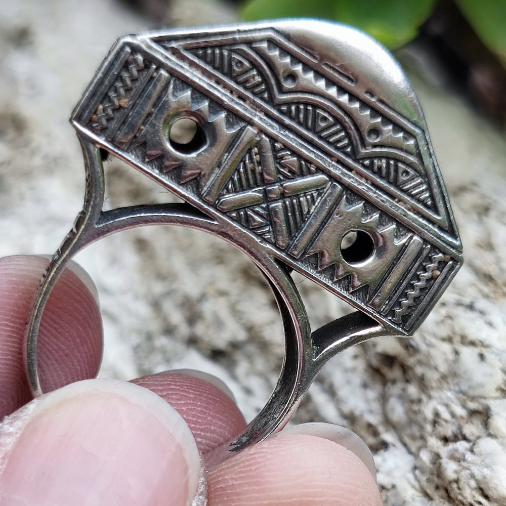 Anello etnico artigianale in argento 925 - HEEMAR