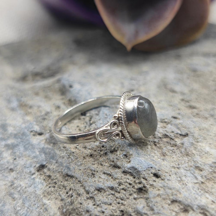 Anello etnico in argento 925 labradorite - ZAINAH