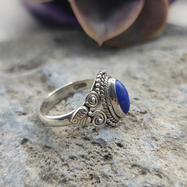 Anello etnico in argento 925 con pietra - CHITTOOR