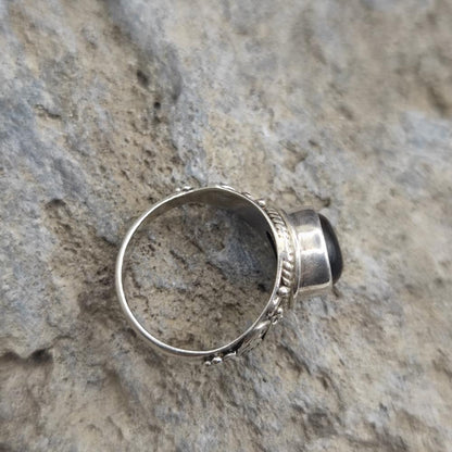 Anello etnico in argento 925 occhio di tigre - MALIKA