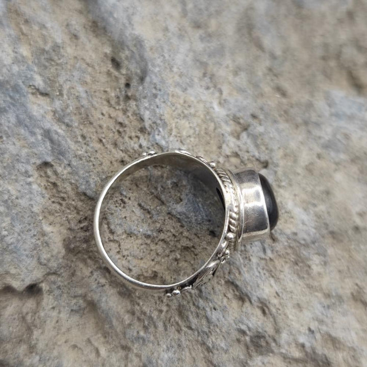 Anello etnico in argento 925 occhio di tigre - MALIKA