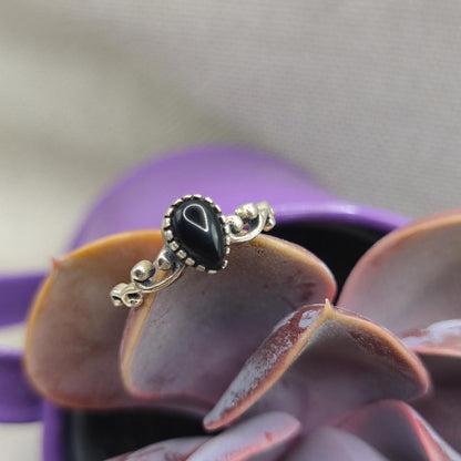 Anello etnico in argento 925 onice nero - UMAH