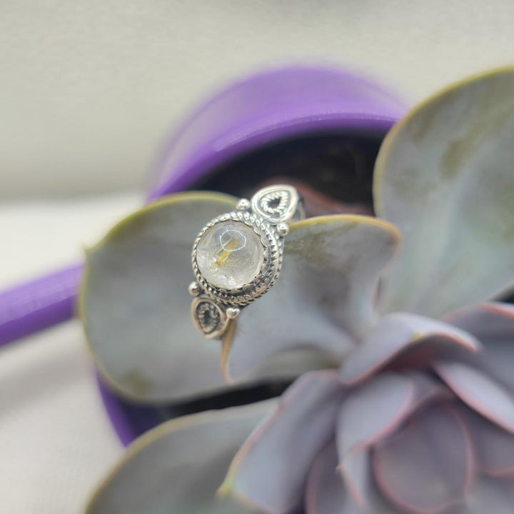 Anello etnico in argento 925 con pietra - ALWAL