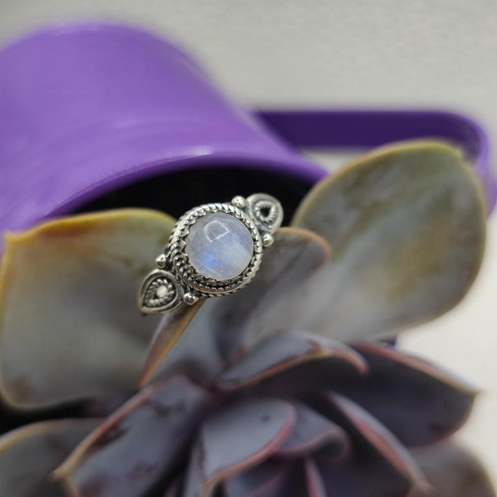 Anello etnico in argento 925 con pietra - ALWAL