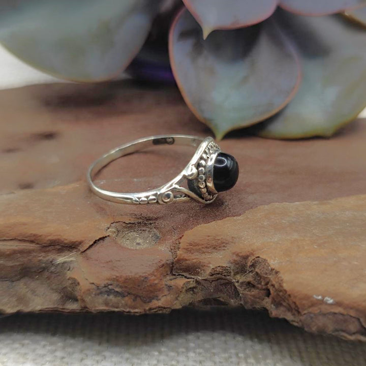 Anello in argento 925 con pietra - AMADALAVALASA