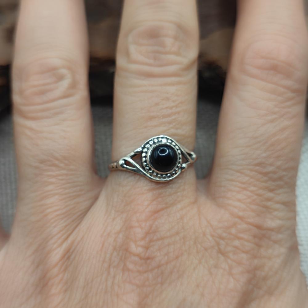 Anello in argento 925 con pietra - AMADALAVALASA