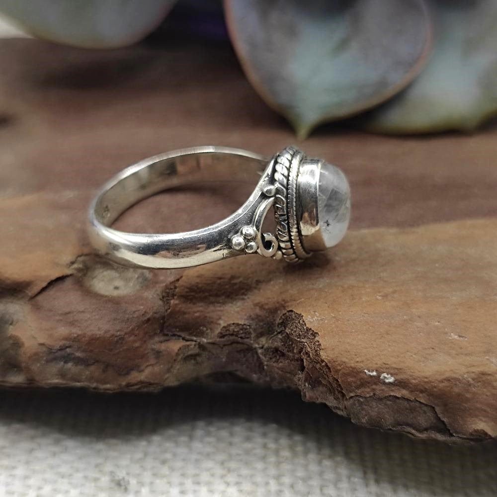 Anello etnico in argento 925 con pietra - BANDARULANKA