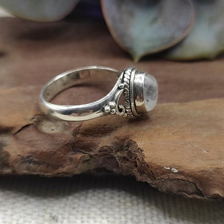 Anello etnico in argento 925 con pietra - BANDARULANKA