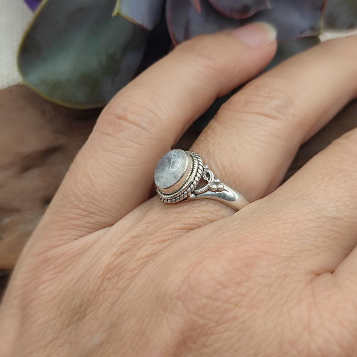 Anello etnico in argento 925 con pietra - BANDARULANKA