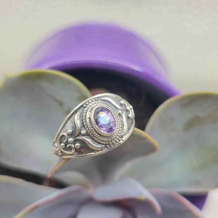 Anello etnico in argento 925 con pietra - CHANDUR