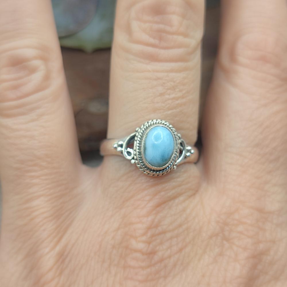 SILVERNROCK Larimar, Anello A Fascia In Argento Sterling 925, Da - Foto 2