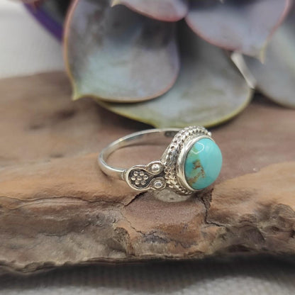 Anello etnico in argento 925 con pietra - CHEMMUMIA