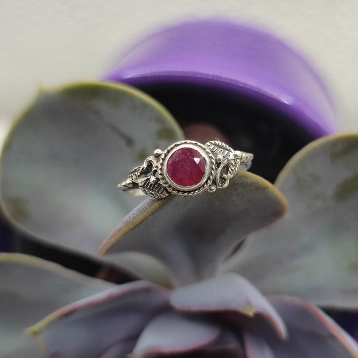 Anello etnico in argento 925 con pietra - CHINNA