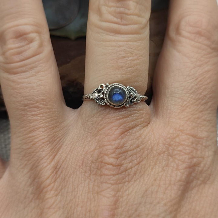 Anello etnico in argento 925 con pietra - CHINNA