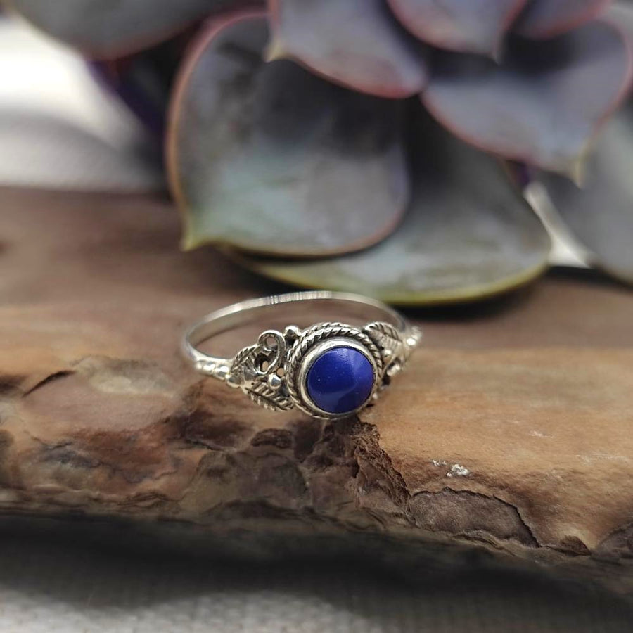 Anello etnico in argento 925 con pietra - CHINNA