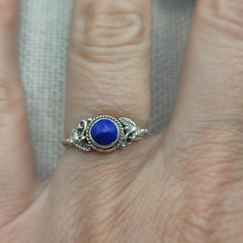 Anello etnico in argento 925 con pietra - CHINNA