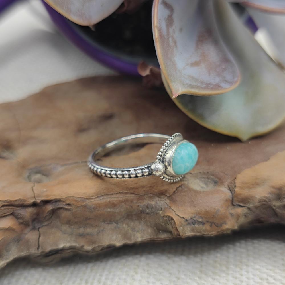 Anello etnico in argento 925 con pietra - DASNAPUR