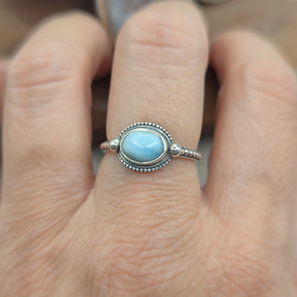 Anello etnico in argento 925 con pietra - DASNAPUR – immagine 9