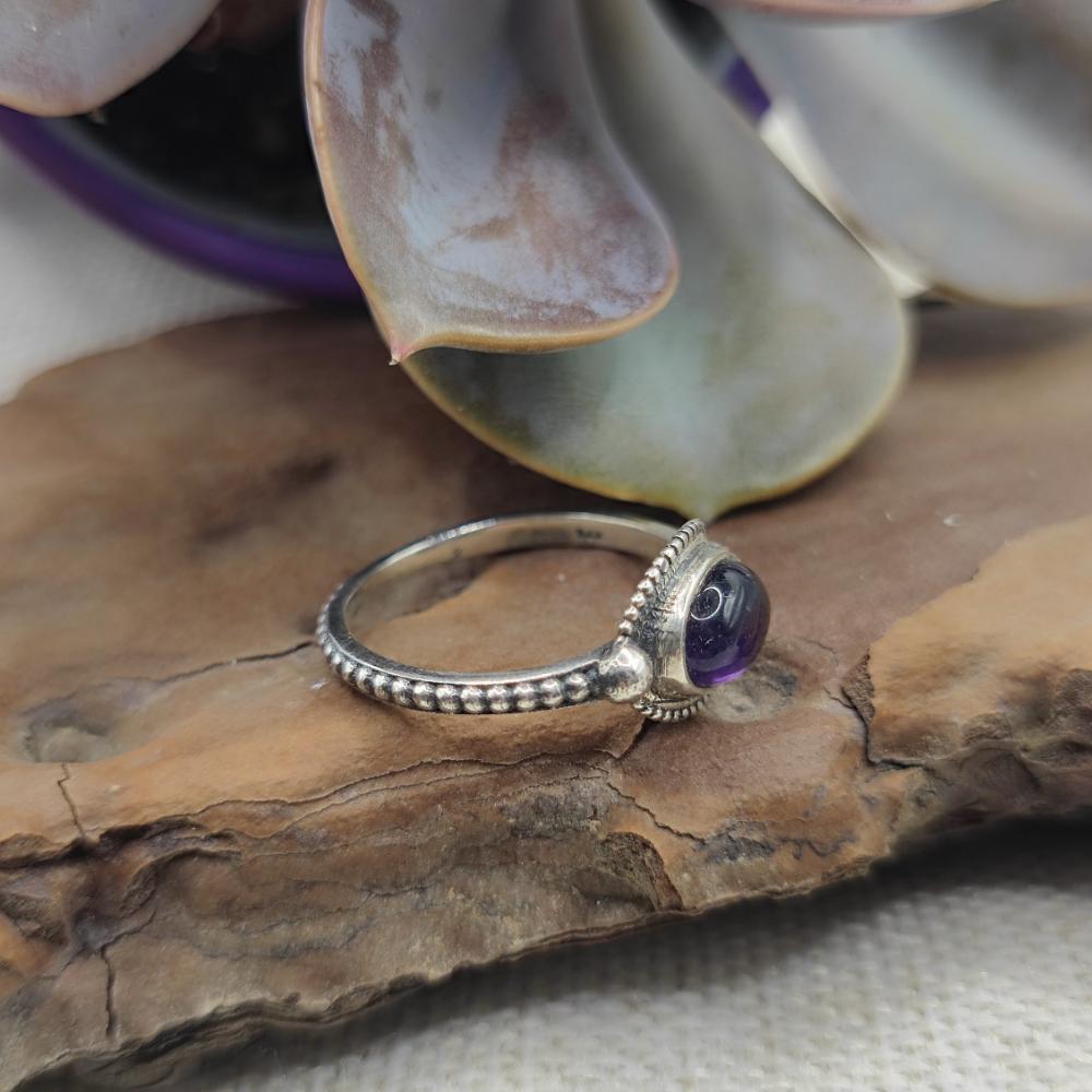 Anello etnico in argento 925 con pietra - DASNAPUR